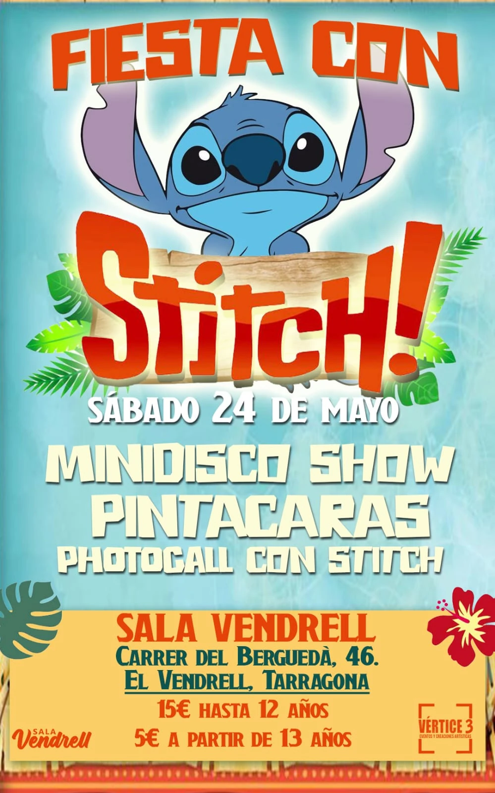 Cartel del evento de Stitch
